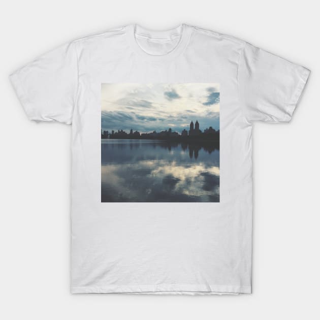 Dark Moody Sunset at Central Park T-Shirt by Ocera Photo